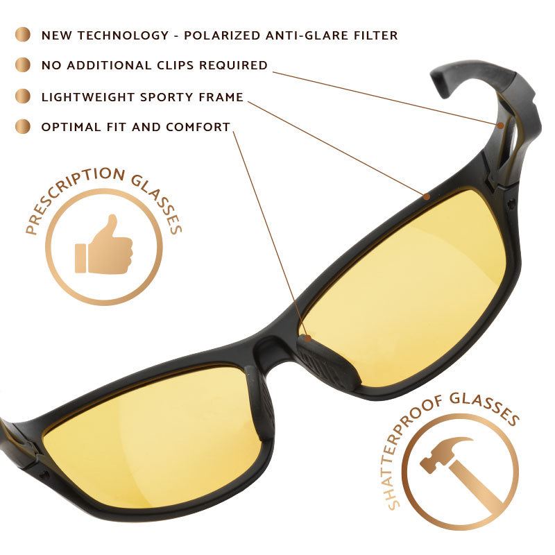 Aero Myopia Night Glasses for driving, high quality glasses from A-vision