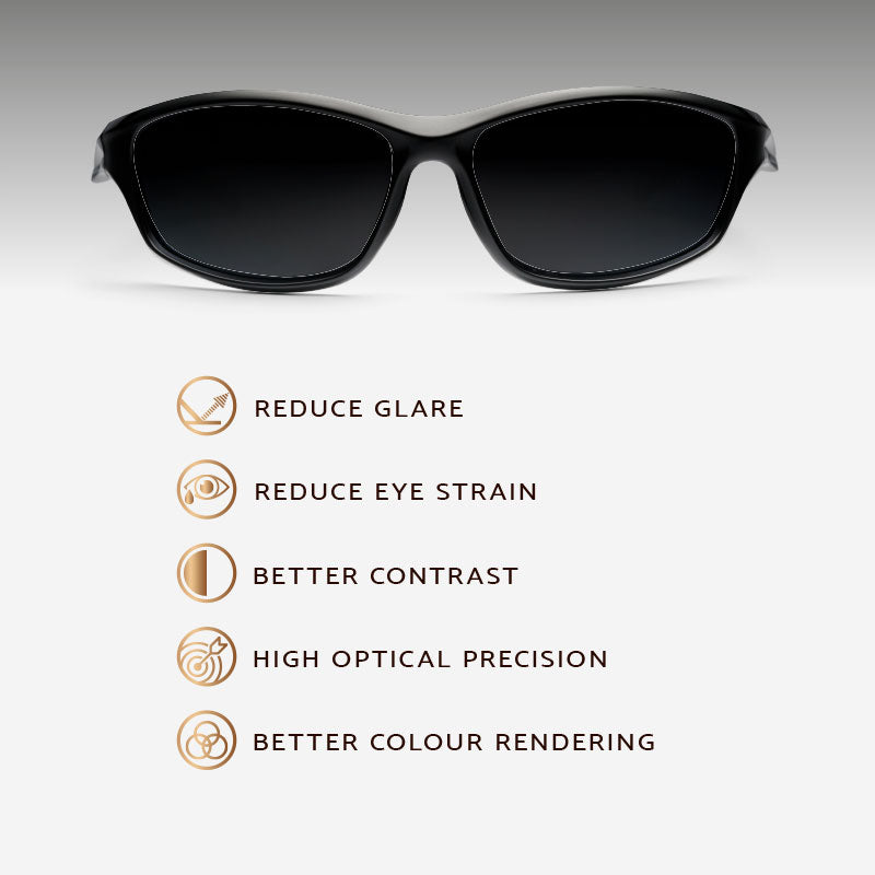 Aero Sunglasses from A-vision, reduce glare, reduce eye strain, better contrast, high optical precision and better colour rendering